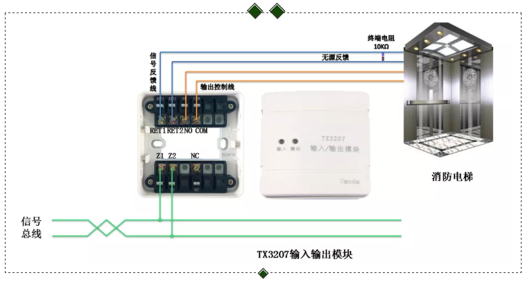 消防电梯模块接线